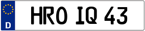 Trailer License Plate